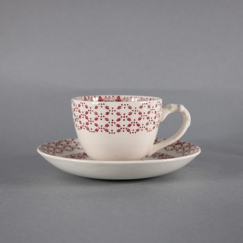 Empire Beverley Tea Cup Saucer Beverley Red White Fruit Tea Cup With Saucer